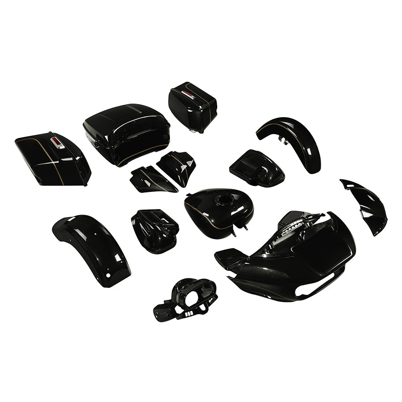 HR3 Black Quartz 2017RGU Complete Body Fairing Kit For Harley Road Glide Limited FLTRK 15-23