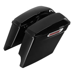 HR3 Vivid Black 5" Stretched Extended Saddlebags For Harley Touring 2014-2023