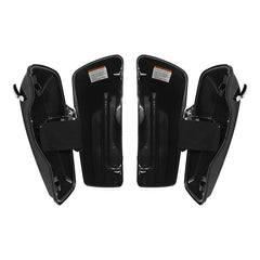 HR3 Vivid Black 5" Stretched Extended Saddlebags For Harley Touring 2014-2023