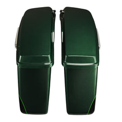 HR3 Deep Jade Pearl / Vivid Black Hard Saddlebags (Regular) For Harley Touring 14-23