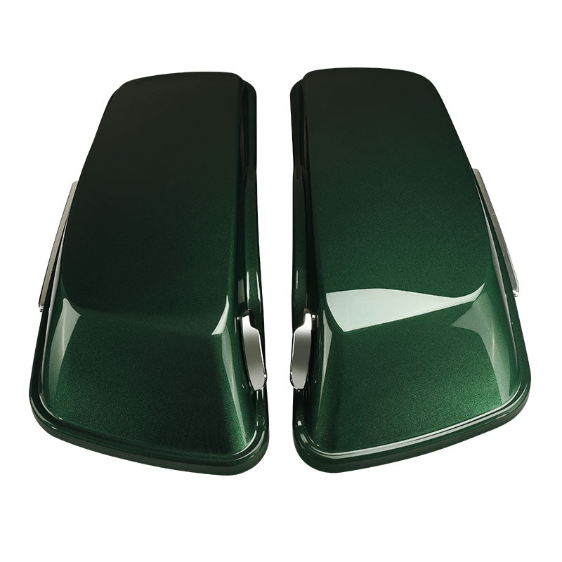 HR3 Deep Jade Pearl / Vivid Black Hard Saddlebags (Regular) For Harley Touring 14-23
