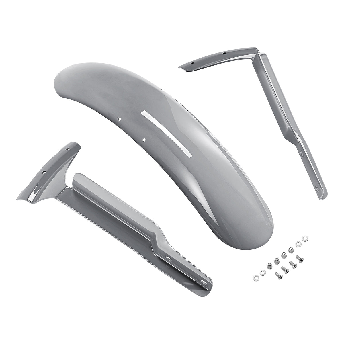 Custom Chrome Heavy-Duty Iron Front Mudguard Fender Fit for Harley Low Rider S FXLRS 2020-2026 & Low Rider ST FXLRST 2022-2026 (Billiard Gray)