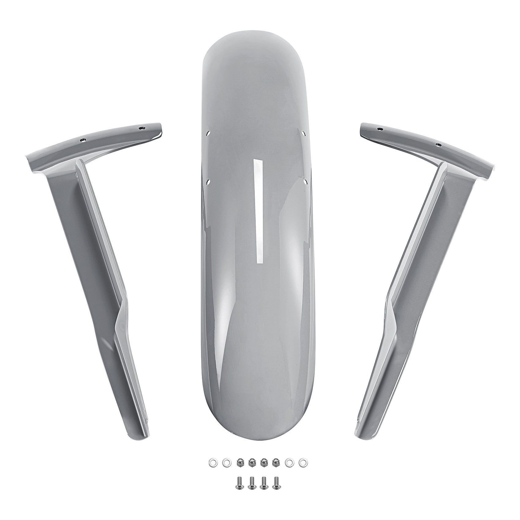 Custom Chrome Heavy-Duty Iron Front Mudguard Fender Fit for Harley Low Rider S FXLRS 2020-2026 & Low Rider ST FXLRST 2022-2026 (Billiard Gray)
