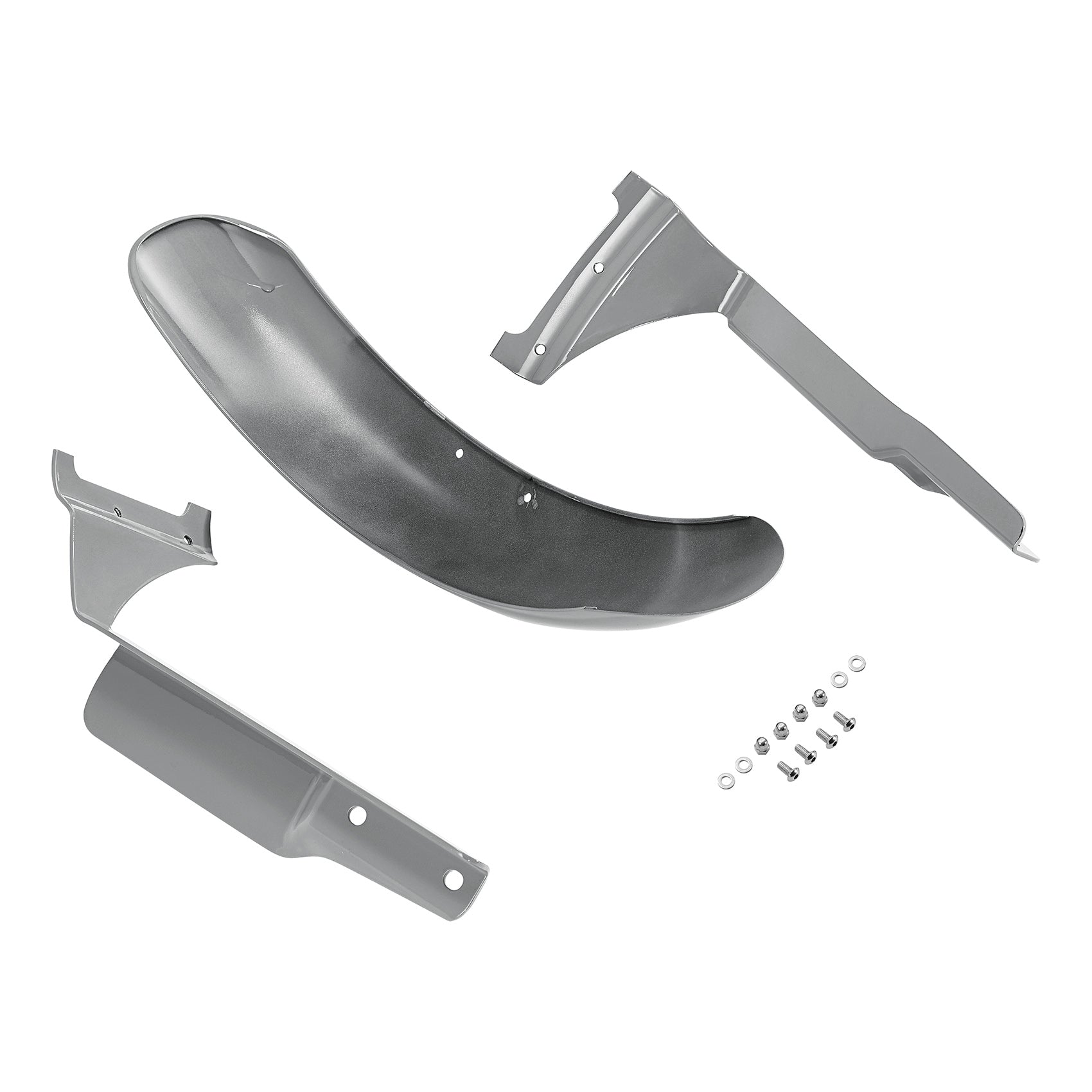Custom Chrome Heavy-Duty Iron Front Mudguard Fender Fit for Harley Low Rider S FXLRS 2020-2026 & Low Rider ST FXLRST 2022-2026 (Billiard Gray)
