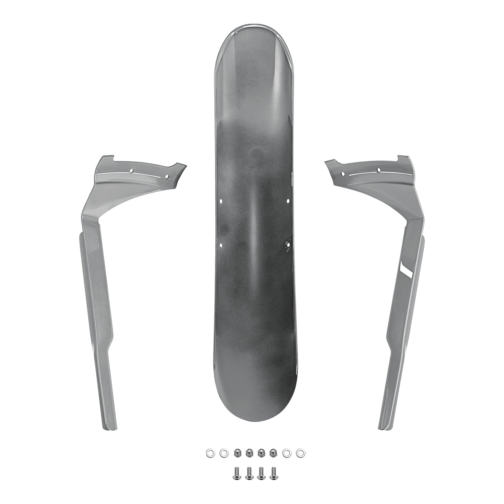Custom Chrome Heavy-Duty Iron Front Mudguard Fender Fit for Harley Low Rider S FXLRS 2020-2026 & Low Rider ST FXLRST 2022-2026 (Billiard Gray)