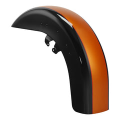 HR3 Amber Whiskey / Vivid Black Motorcycle 18" Wide Tire Front Mudguard FenderFor Harley Touring Models 2014-2023