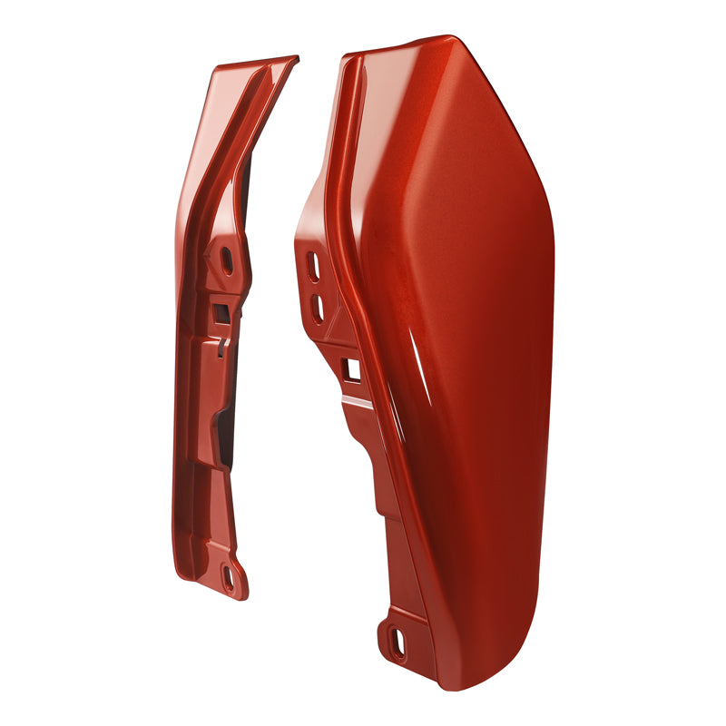 HR3 Sunset Orange / Sunset Black Fade Mid-Frame Air Deflectors For Harley Touring and Trike Models 09-24