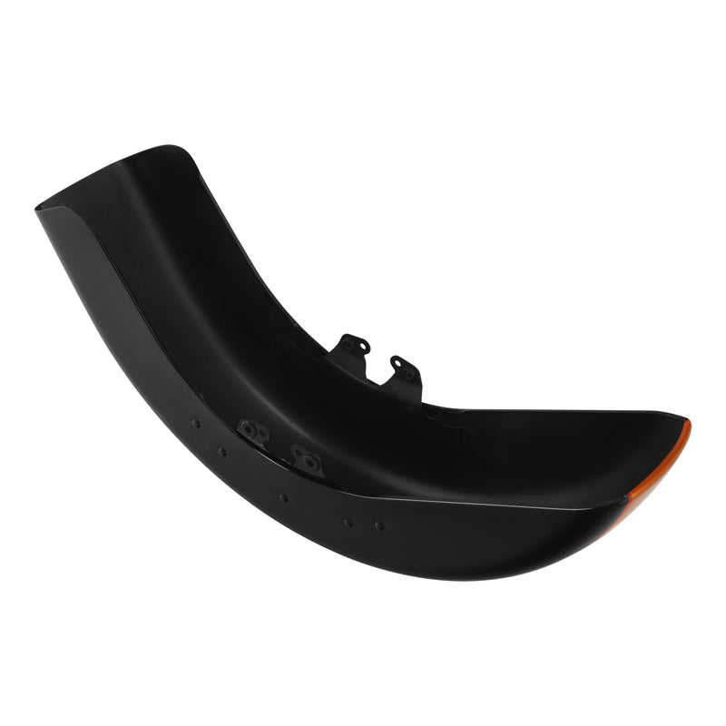 HR3 Amber Whiskey / Vivid Black Motorcycle 18" Wide Tire Front Mudguard FenderFor Harley Touring Models 2014-2023