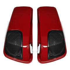HR3 Billiard Red / Vivid Black 2021RGS 5" Stretched Extended Saddlebags with speaker lids For Harley Touring 2014-2023