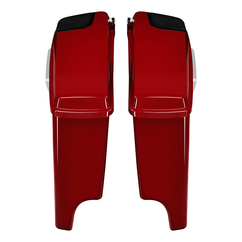 HR3 Billiard Red / Vivid Black 2021RGS 5" Stretched Extended Saddlebags with speaker lids For Harley Touring 2014-2023