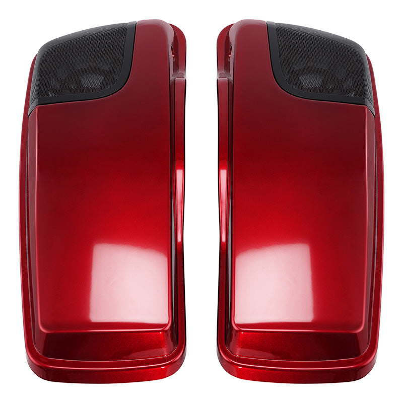 HR3 Velocity Red Sunglo 2017S CVO Saddlebag Lids With 5" x 7" Speaker Cutouts For Harley Touring Models 2014-2023