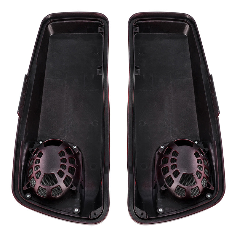 HR3 Velocity Red Sunglo 2017S CVO Saddlebag Lids With 5" x 7" Speaker Cutouts For Harley Touring Models 2014-2023
