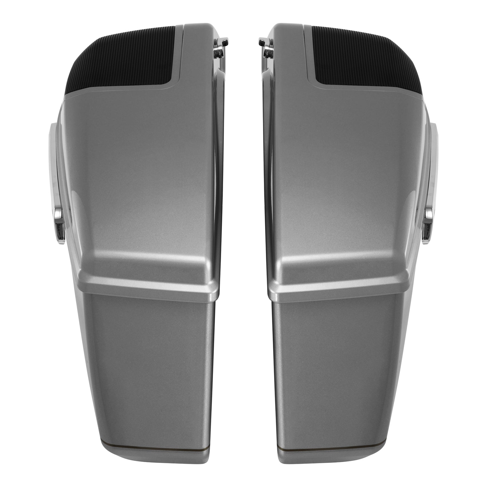 HR3 Dark Platinum Pinstripe Regular Saddlebags with 6*9" Speaker Cutouts for 2023+ HD Touring
