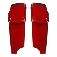 HR3 Billiard Red / Vivid Black 2021RGS CVO Stretched Saddlebags with Speaker Lids For 14-23 Harley Touring