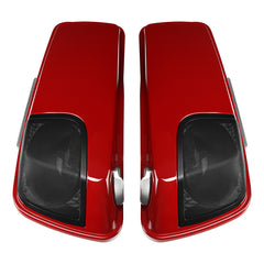 HR3 Billiard Red / Vivid Black 2021RGS CVO Stretched Saddlebags with Speaker Lids For 14-23 Harley Touring