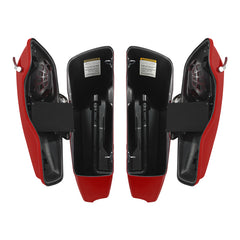 HR3 Billiard Red / Vivid Black 2021RGS CVO Stretched Saddlebags with Speaker Lids For 14-23 Harley Touring