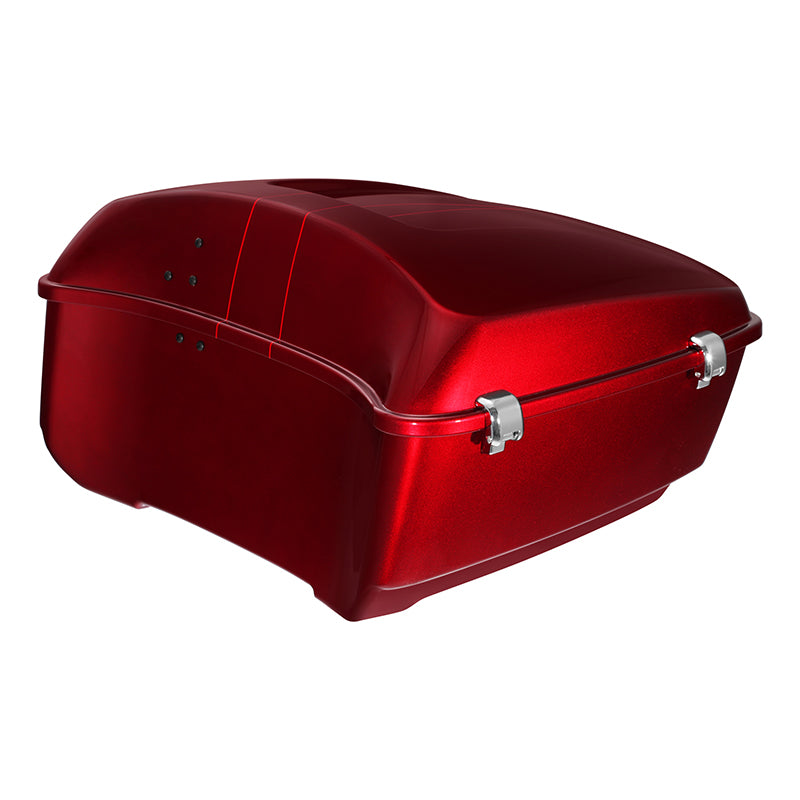 HR3 Velocity Red Sunglo 2017S 13.7" King Size Touring Trunk Luggage For 14-24 Harley Touring