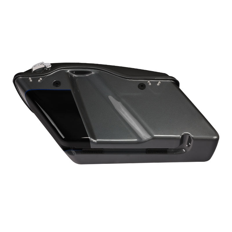 HR3 Gauntlet Gray Metallic / Vivid Black 2021SGS Hard Saddlebags (Regular) For Harley Touring 14-23