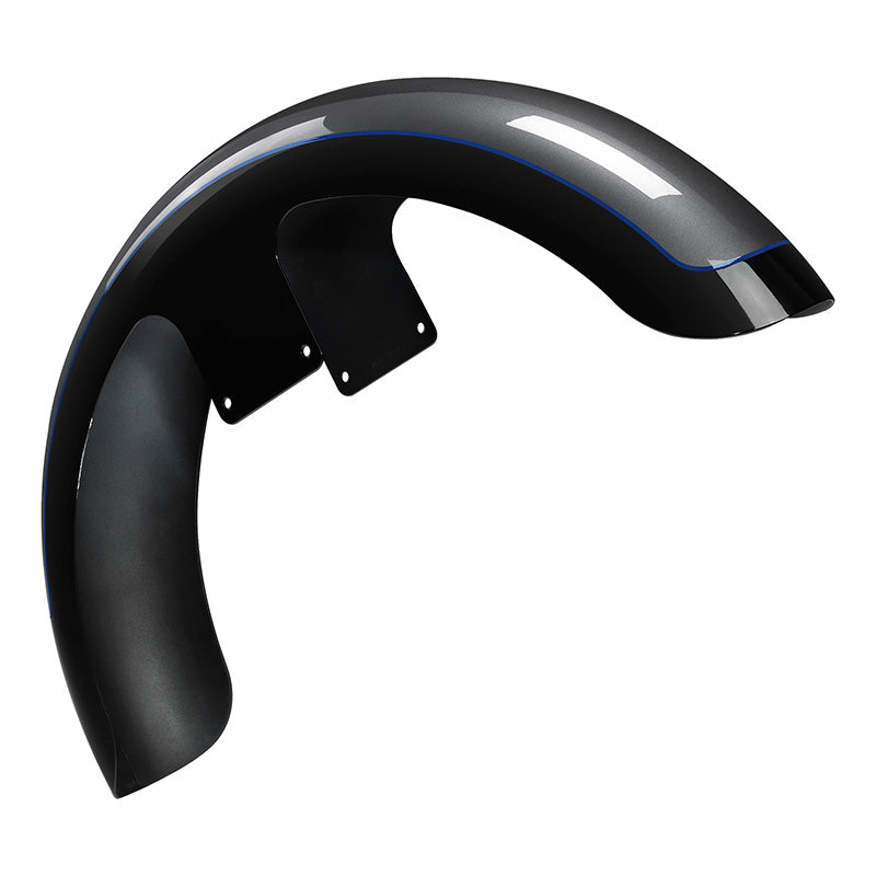 HR3 Gauntlet Gray Metallic / Vivid Black 21" Wrap Front Fender Fit For Harley Touring 2014-2023