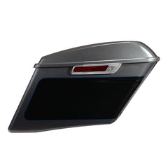 HR3 Gauntlet Gray Metallic / Vivid Black CVO Stretched Saddlebags For 14-23 Harley Touring