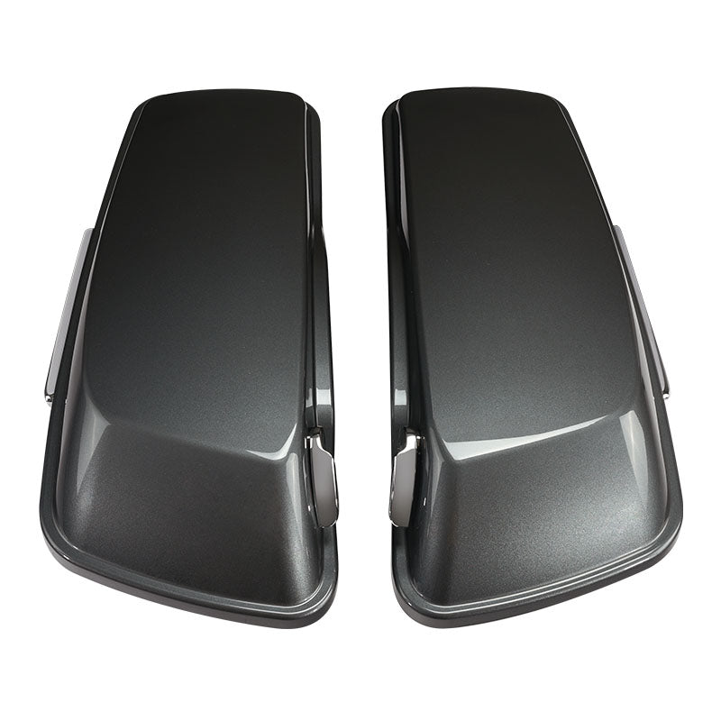 HR3 Gauntlet Gray Metallic / Vivid Black CVO Stretched Saddlebags For 14-23 Harley Touring