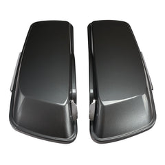 HR3 Gauntlet Gray Metallic / Vivid Black CVO Stretched Saddlebags For 14-23 Harley Touring