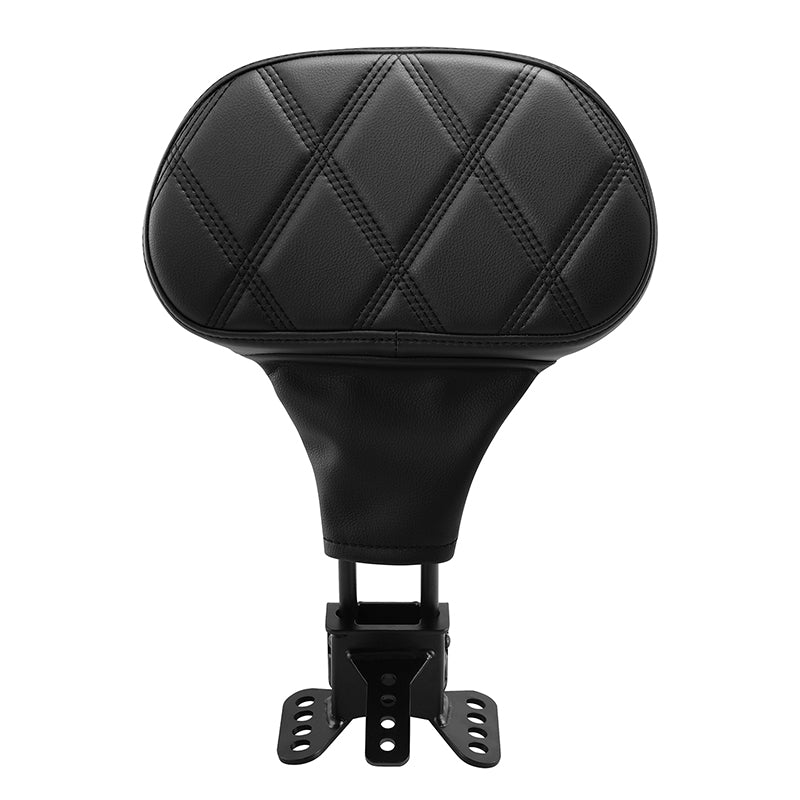 C.C. RIDER Rider Backrest 2 Up Seat Driver Backrest Pad For Harley Touring CVO Street Glide Road Glide Electra Glide Road King, 1988-2025