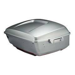 HR3 Brilliant Silver Pearl / Vivid Black King Size Touring Trunk Luggage with Speaker Cut Outs For 14-24 Harley Touring