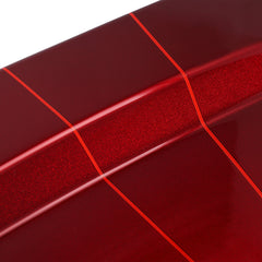 HR3 Velocity Red Sunglo Solid Color 10.7" Chopped Style Touring Trunk Luggage For 14-24 Harley Touring