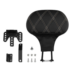C.C. RIDER Rider Backrest 2 Up Seat Driver Backrest Pad For Harley Touring CVO Street Glide Road Glide Electra Glide Road King, 1988-2025