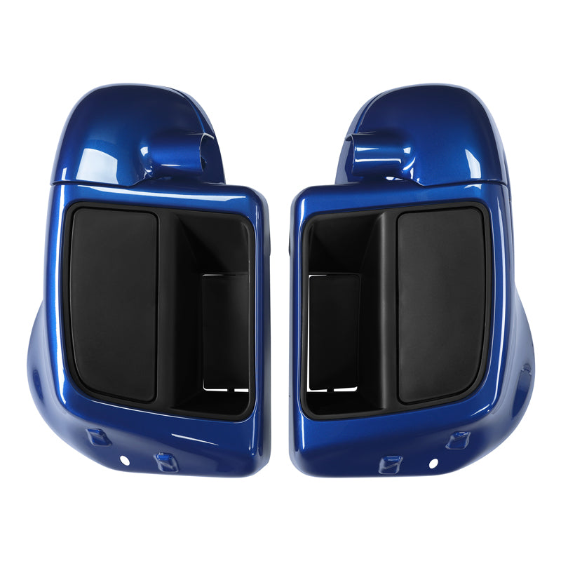 HR3 Superior Blue Vented Lower Fairing Kit With 6.5" Speaker Pods For Harley Touring models 2014-2024