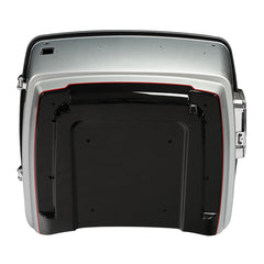 HR3 Brilliant Silver Pearl / Vivid Black King Size Touring Trunk Luggage with Speaker Cut Outs For 14-24 Harley Touring