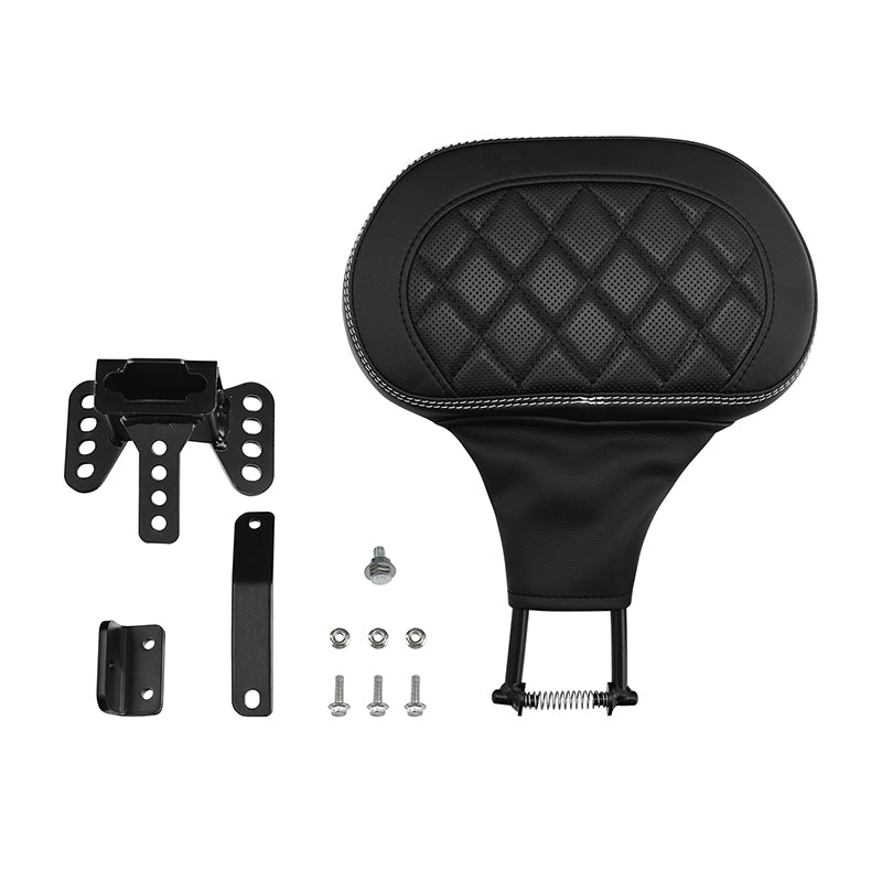 C.C. RIDER Rider Backrest 2 Up Seat Driver Backrest Pad For Harley Touring CVO Electra Glide Road King Street Glide Road Glide, 1988-2025
