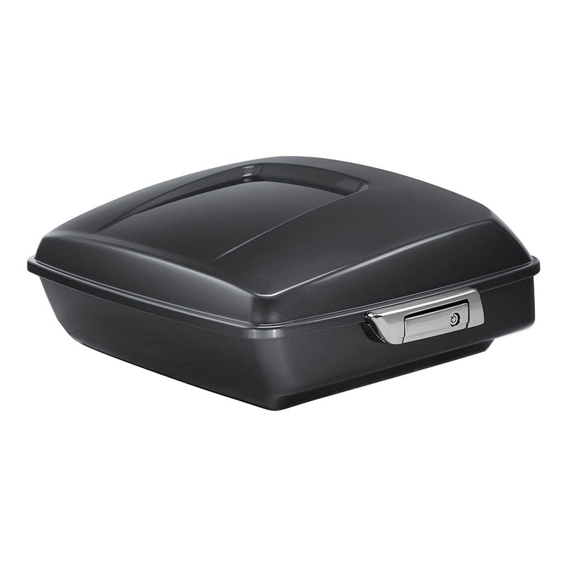 HR3 Gauntlet Gray Metallic 10.7" Chopped Style Touring Trunk Luggage For 14-24 Harley Touring