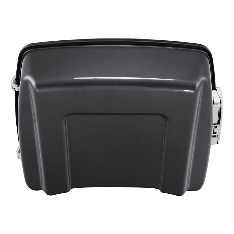 HR3 Gauntlet Gray Metallic 10.7" Chopped Style Touring Trunk Luggage For 14-24 Harley Touring