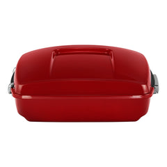 HR3 Billiard Red / Vivid Black 2021RGS 10.7" Chopped Style Touring Trunk Luggage For 14-24 Harley Touring
