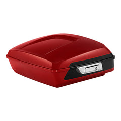 HR3 Billiard Red / Vivid Black 2021RGS 10.7" Chopped Style Touring Trunk Luggage For 14-24 Harley Touring