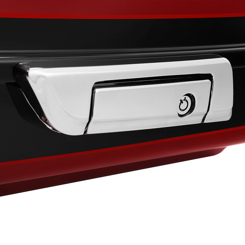 HR3 Billiard Red / Vivid Black 2021RGS 10.7" Chopped Style Touring Trunk Luggage For 14-24 Harley Touring