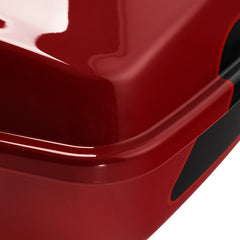 HR3 Billiard Red / Vivid Black 2021RGS 10.7" Chopped Style Touring Trunk Luggage For 14-24 Harley Touring