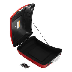 HR3 Billiard Red / Vivid Black 2021RGS 10.7" Chopped Style Touring Trunk Luggage For 14-24 Harley Touring