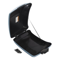 HR3 Sharkskin Blue Firestorm 5.5" Razor Style Touring Trunk Luggage For 14-24 Touring