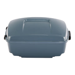 HR3 Sharkskin Blue Firestorm King Size Touring Trunk Luggage For 14-24 Harley Touring