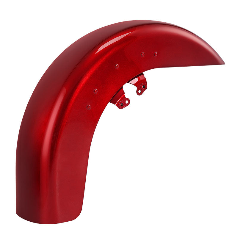 HR3 Velocity Red Sunglo 2016S Motorcycle 18" Wide Tire Front Mudguard Fender For Harley Touring Models 2014-2023