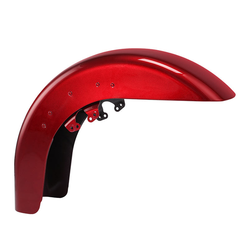 HR3 Velocity Red Sunglo 2016S Motorcycle 18" Wide Tire Front Mudguard Fender For Harley Touring Models 2014-2023