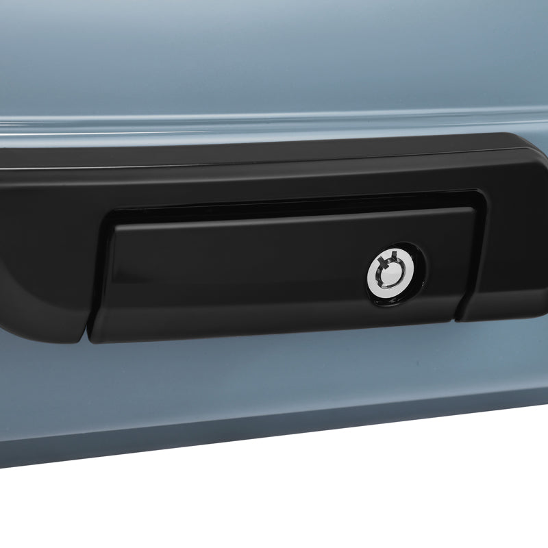 HR3 Sharkskin Blue Firestorm 10.7" Chopped Style Touring Trunk Luggage For 14-24 Harley Touring