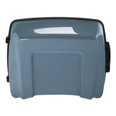 HR3 Sharkskin Blue Firestorm 10.7" Chopped Style Touring Trunk Luggage For 14-24 Harley Touring