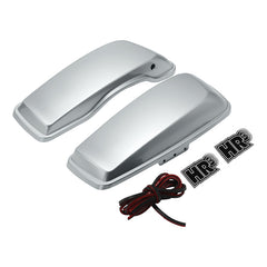HR3 Brilliant Silver Pearl 2015SGS Hard Saddlebag Lids For Street Glide 2022 FLHX