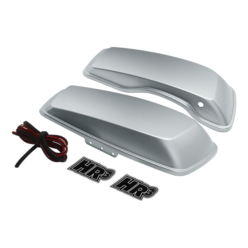 HR3 Brilliant Silver Pearl 2015SGS Hard Saddlebag Lids For Street Glide 2022 FLHX