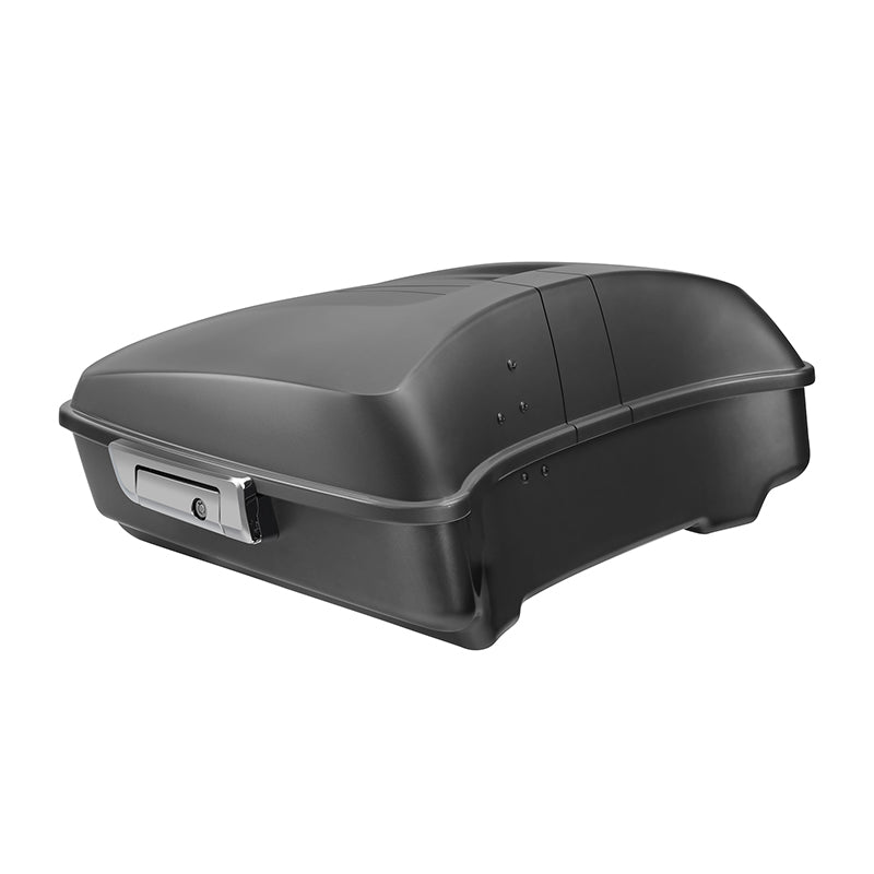 HR3 Charcoal Denim 10.7" Chopped Style Touring Trunk Luggage For 14-24 Harley Touring