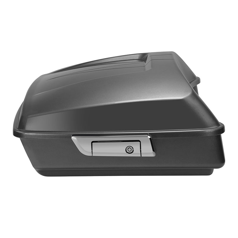 HR3 Charcoal Denim 10.7" Chopped Style Touring Trunk Luggage For 14-24 Harley Touring